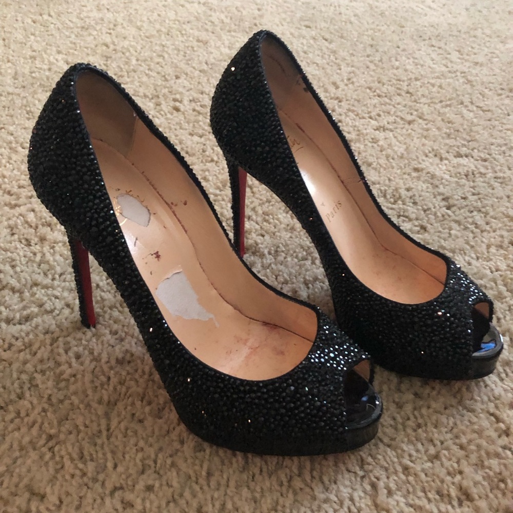 Crystal studded Christian Louboutin size us 5